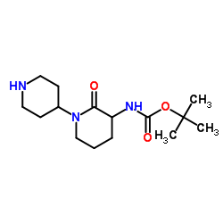 2-Methyl-2-propanyl (2-oxo-1,4'-bipiperidin-3-yl)carbamate结构式