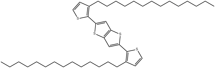 Thieno[3,2-b]thiophene, 2,5-bis(3-tetradecyl-2-thienyl)- Structure