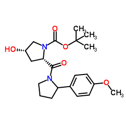 (2S,4S)-tert-butyl 4-hydroxy-2-(2-(4-methoxyphenyl)pyrrolidine-1-carbonyl)pyrrolidine-1-carboxylate structure