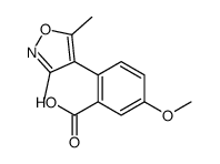 2-(3,5-dimethyl-1,2-oxazol-4-yl)-5-methoxybenzoic acid结构式