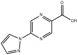 5-Pyrazol-1-yl-pyrazine-2-carboxylic acid Structure