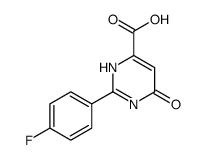 2-(4-FLUOROPHENYL)-6-OXO-1,6-DIHYDROPYRIMIDINE-4-CARBOXYLIC ACID Structure