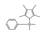 dimethyl-phenyl-(2,3,4,5-tetramethylcyclopenta-2,4-dien-1-yl)silane结构式