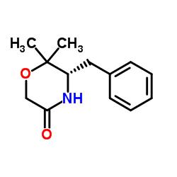 (5S)-5-Benzyl-6,6-dimethyl-3-morpholinone结构式