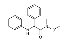 N-methoxy-N-methyl-2-phenyl-2-(phenylamino)acetamide结构式