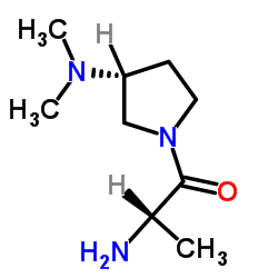 (2S)-2-Amino-1-[(3R)-3-(dimethylamino)-1-pyrrolidinyl]-1-propanone Structure