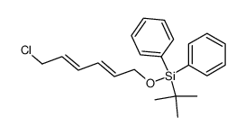 tert-Butyl-((2E,4E)-6-chloro-hexa-2,4-dienyloxy)-diphenyl-silane结构式