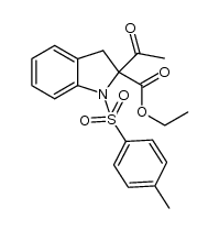 ethyl 2-acetyl-1-tosylindoline-2-carboxylate结构式