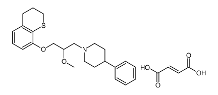 but-2-enedioic acid, 1-(2-methoxy-3-thiochroman-8-yloxy-propyl)-4-phen yl-piperidine structure