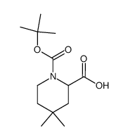 1-(tert-butoxycarbonyl)-4,4-dimethylpiperidine-2-carboxylicacid Structure