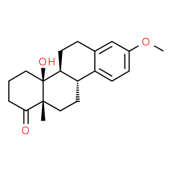 (8α,9β)-14β-Hydroxy-3-methoxy-D-homoestra-1,3,5(10)-trien-17a-one结构式