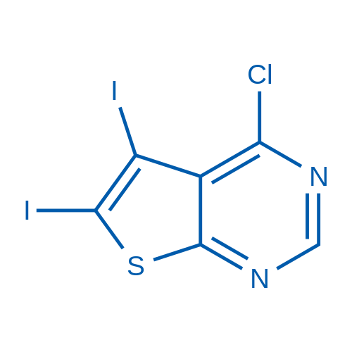 4-Chloro-5,6-diiodothieno[2,3-d]pyrimidine Structure