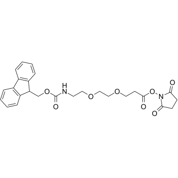 Fmoc-PEG2-C2-NHS ester结构式