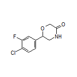 6-(4-氯-3-氟苯基)吗啉-3-酮结构式