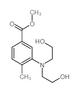 Benzoicacid, 3-[bis(2-hydroxyethyl)amino]-4-methyl-, methyl ester Structure