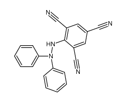 α,α-Diphenyl-β-(2,4,6-tricyanophenyl)-hydrazin Structure