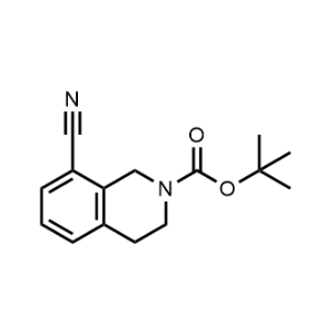 8-氰基-3,4-二氢异喹啉-2(1H)-羧酸叔丁酯结构式