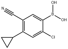 2-Chloro-5-cyano-4-cyclopropylphenylboronic acid structure