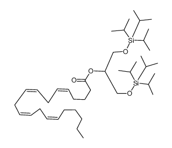 (5Z,8Z,11Z,14Z)-2-[[Tris(1-Methylethyl)silyl]oxy]-5,8,11,14-eicosatetraenoic Acid 1-[[[Tris(1-Methylethyl)silyl]oxy]Methyl]ethyl Ester Structure