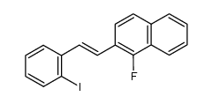 trans-1-[1-Fluor-naphthyl-(2)]-2-[o-iod-phenyl]-aethylen Structure