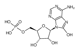 8-hydroxyadenosine 5'-monophosphate结构式