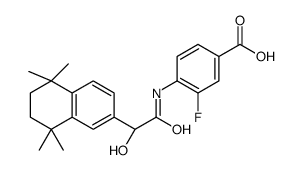 BENZOIC ACID, 3-FLUORO-4-[[(2R)-HYDROXY(5,6,7,8-TETRAHYDRO-5,5,8,8-TETRAMETHYL-2-NAPHTHALENYL)ACETYL]AMINO]- structure