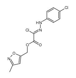 (3-methylisoxazol-5-yl)methyl 2-chloro-2-(2-(4-chlorophenyl)hydrazono)acetate Structure