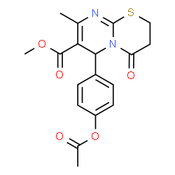 Methyl 6-(4-acetoxyphenyl)-8-methyl-4-oxo-3,4-dihydro-2H,6H-pyrimido[2,1-b][1,3]thiazine-7-carboxylate Structure