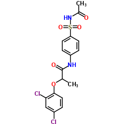 N-[4-(Acetylsulfamoyl)phenyl]-2-(2,4-dichlorophenoxy)propanamide结构式