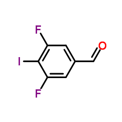 3,5-二氟-4-碘苯甲醛结构式