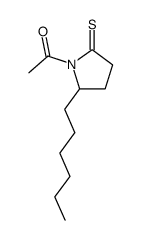 2-Pyrrolidinethione,1-acetyl-5-hexyl- (9CI) structure