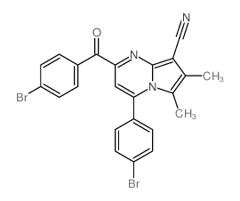 2-(4-Bromobenzoyl)-4-(4-bromophenyl)-6,7-dimethylpyrrolo(1,2-a)pyrimidine-8-carbonitrile结构式