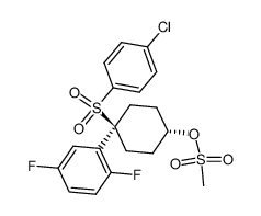 (1r,4r)-4-((4-chlorophenyl)sulfonyl)-4-(2,5-difluorophenyl)cyclohexyl methanesulfonate Structure