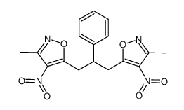 3-methyl-5-[3-(3-methyl-4-nitro-5-isoxazolyl)-2-phenylpropyl]-4-nitroisoxazole结构式