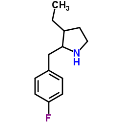 Pyrrolidine, 3-ethyl-2-[(4-fluorophenyl)methyl]- (9CI) structure