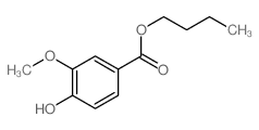 Benzoic acid,4-hydroxy-3-methoxy-, butyl ester Structure