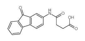 Butanoicacid, 4-oxo-4-[(9-oxo-9H-fluoren-2-yl)amino]- Structure