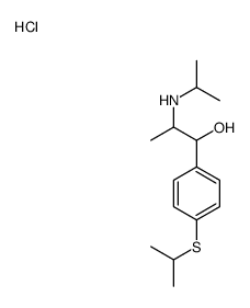 2-(propan-2-ylamino)-1-(4-propan-2-ylsulfanylphenyl)propan-1-ol,hydrochloride Structure