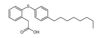 2-[2-(4-octylphenyl)sulfanylphenyl]acetic acid结构式