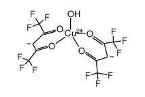 Cu(1,1,1,6,6,6-hexafluoropentane-2,4-dionato)2(H2O)结构式