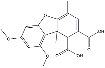 1,9b-Dihydro-7,9-dimethoxy-4,9b-dimethyl-1,2-dibenzofurandicarboxylic acid结构式