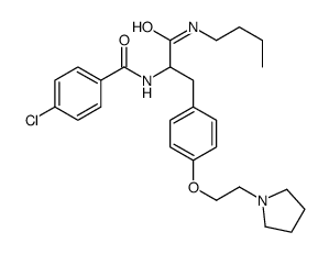 N-[1-(butylamino)-1-oxo-3-[4-(2-pyrrolidin-1-ylethoxy)phenyl]propan-2-yl]-4-chlorobenzamide Structure