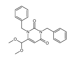 1,3-dibenzyl-6-dimethoxymethyl-1H-pyrimidine-2,4-dione结构式