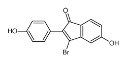 3-bromo-5-hydroxy-2-(4-hydroxyphenyl)inden-1-one结构式