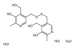 5-[[[5-hydroxy-4-(hydroxymethyl)-6-methylpyridin-3-yl]methyldisulfanyl]methyl]-4-(hydroxymethyl)-2-methylpyridin-3-ol,hydrate,dihydrochloride结构式