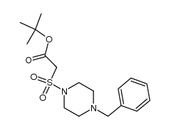 tert-butyl [(4-benzylpiperazin-1-yl)sulfonyl]acetate结构式