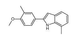 2-(4-methoxy-3-methylphenyl)-7-methyl-1H-indole结构式