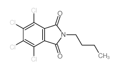 2-butyl-4,5,6,7-tetrachloro-isoindole-1,3-dione结构式