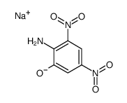 Sodium 2-amino-3,5-dinitrophenolate结构式