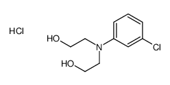 2-[3-chloro-N-(2-hydroxyethyl)anilino]ethanol,hydrochloride结构式